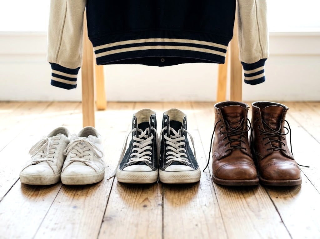 Quelles chaussures porter avec une varsity jacket ? – Ma Varsity Jacket