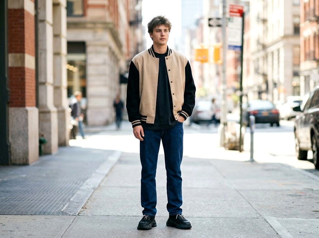 Veste universitaire oversize : comment bien la porter ? – Ma Varsity Jacket