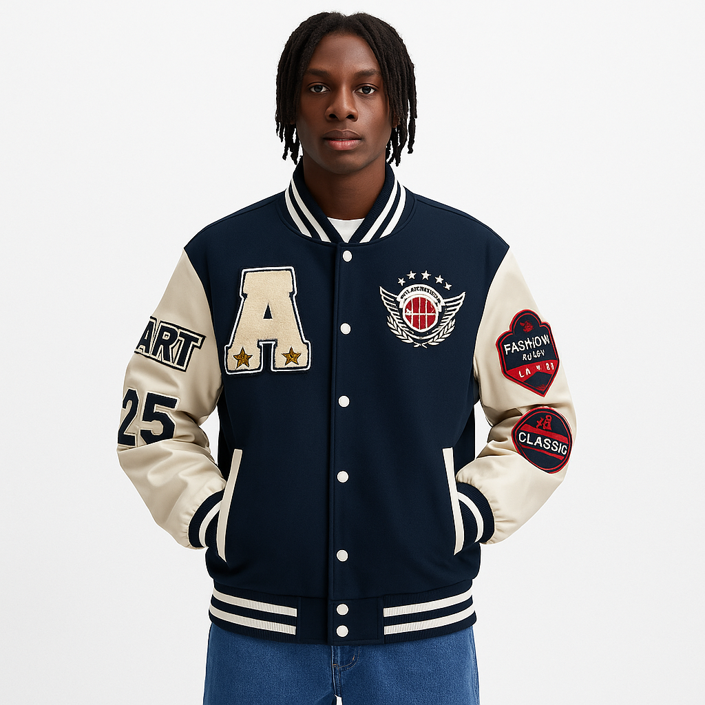 Varsity Jacket Bleu