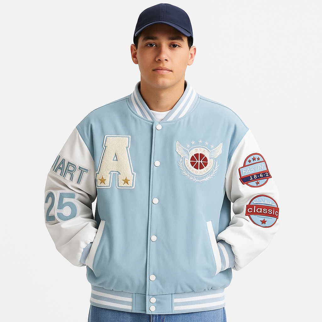 Varsity Jacket Bleu