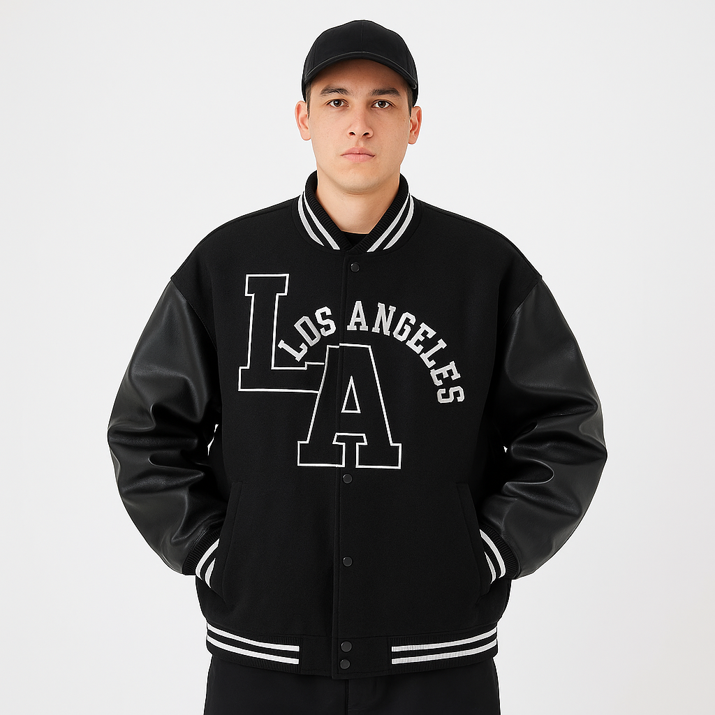 Letterman Jacket Varsity Noir