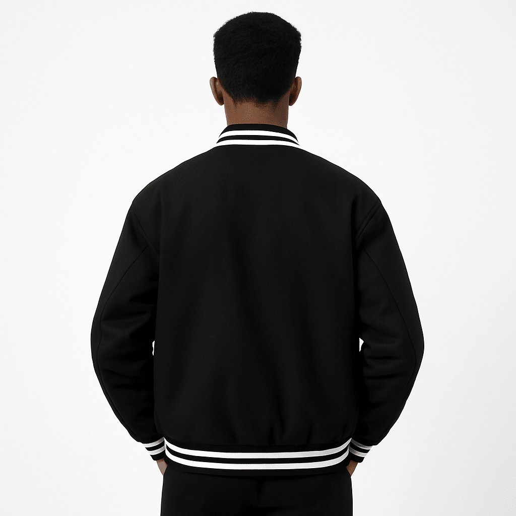 Blouson Baseball Noir Homme - 5