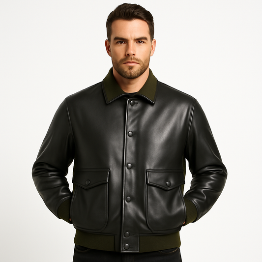 Varsity Jacket en Cuir