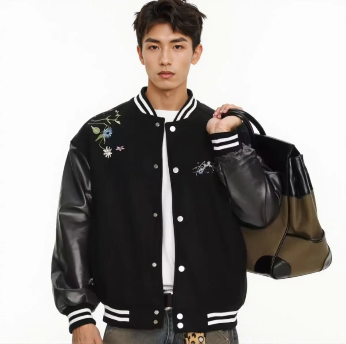 Veste Universitaire Campus Streetwear Homme | Varsity Jacket Veste Teddy Universitaire Streetwear US