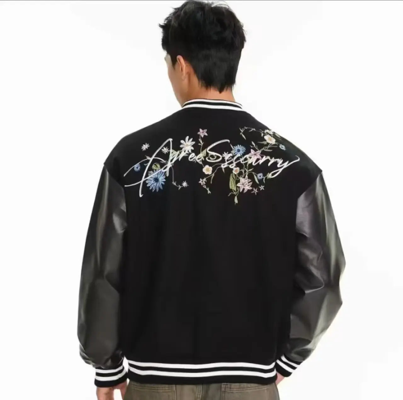 Veste Universitaire Campus Streetwear Homme | Varsity Jacket Veste Teddy Universitaire Streetwear US