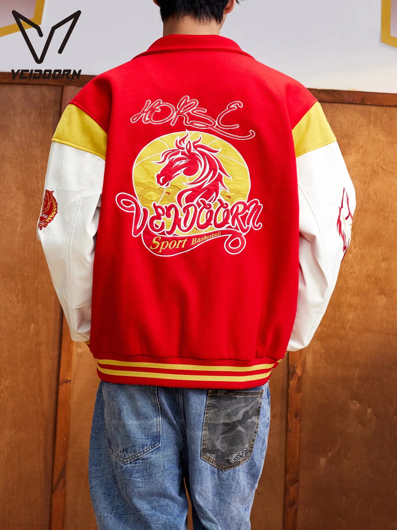 Veste Teddy Baseball Homme | Blouson Varsity Jacket Universitaire Vintage Streetwear US