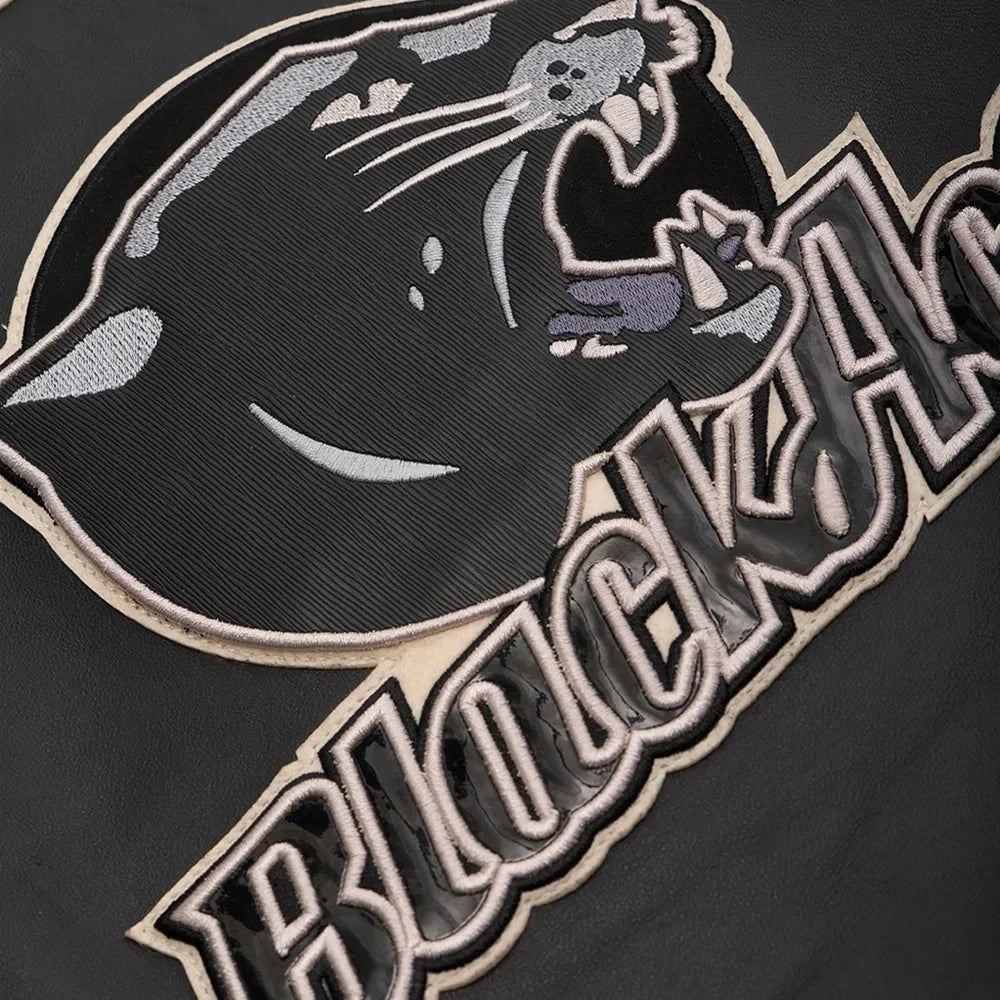 Varsity Jacket Cuir Noir - 6