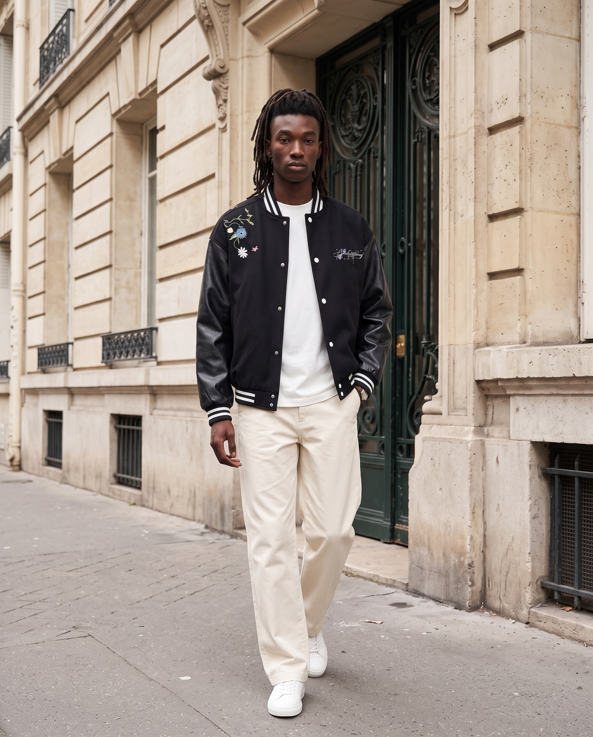 Veste Universitaire Campus Streetwear Homme – look lifestyle 2