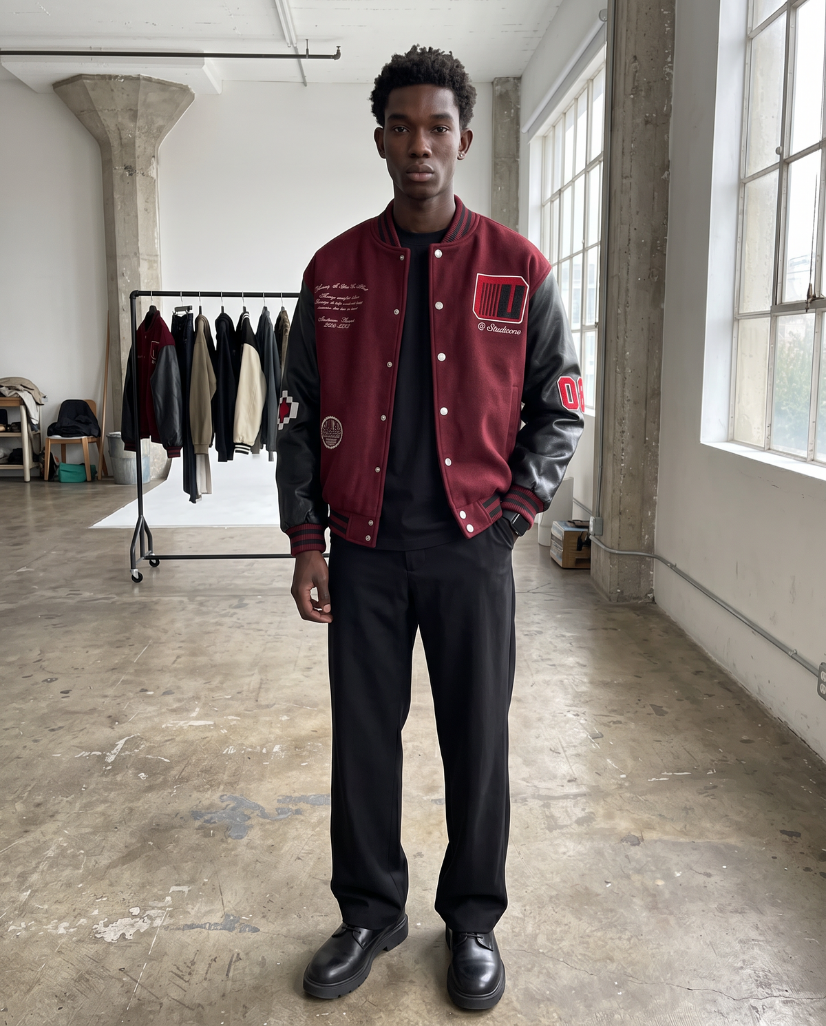 Blouson Teddy Américain Homme – look lifestyle 2