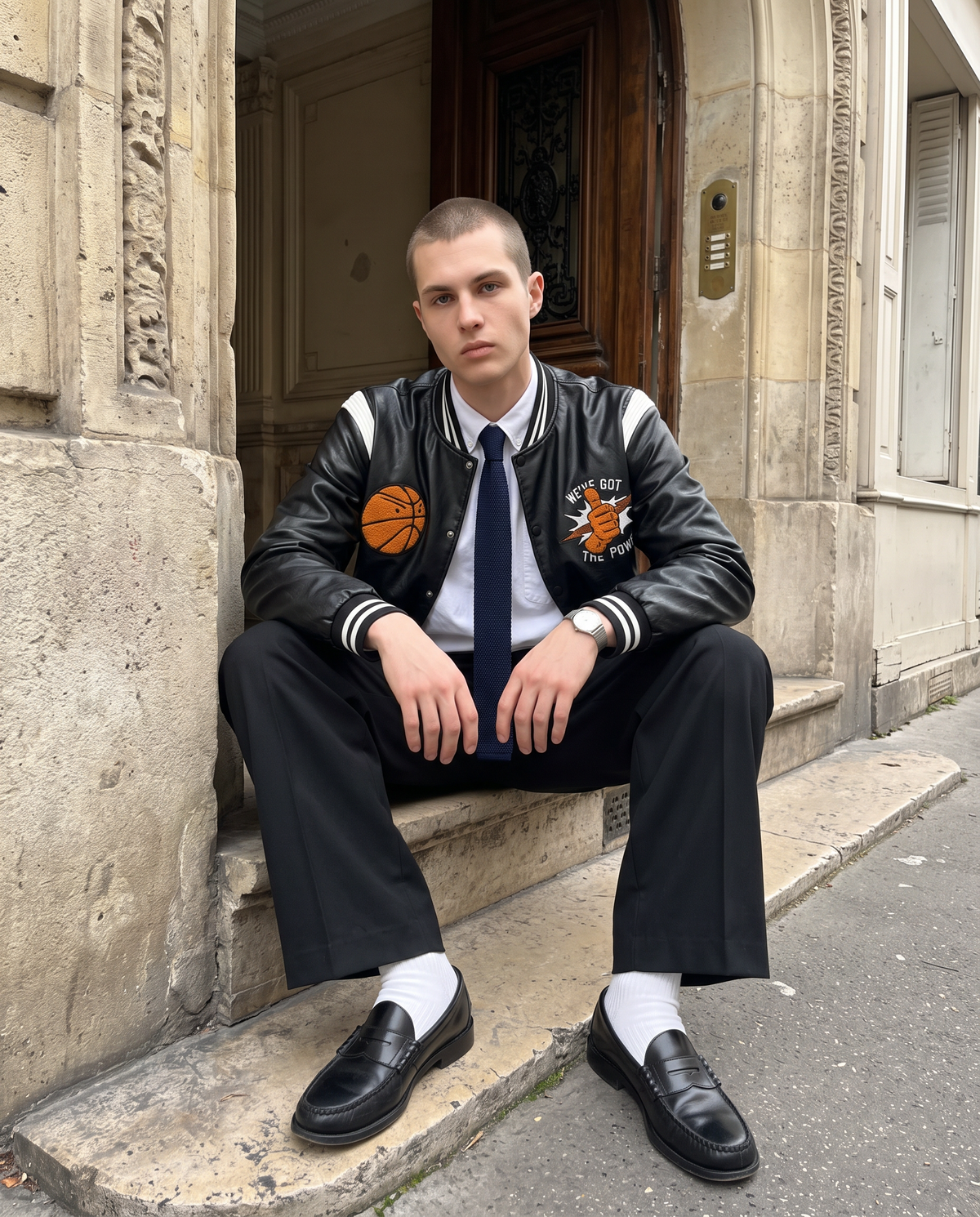 Blouson Teddy Simili-Cuir Homme – look lifestyle 1
