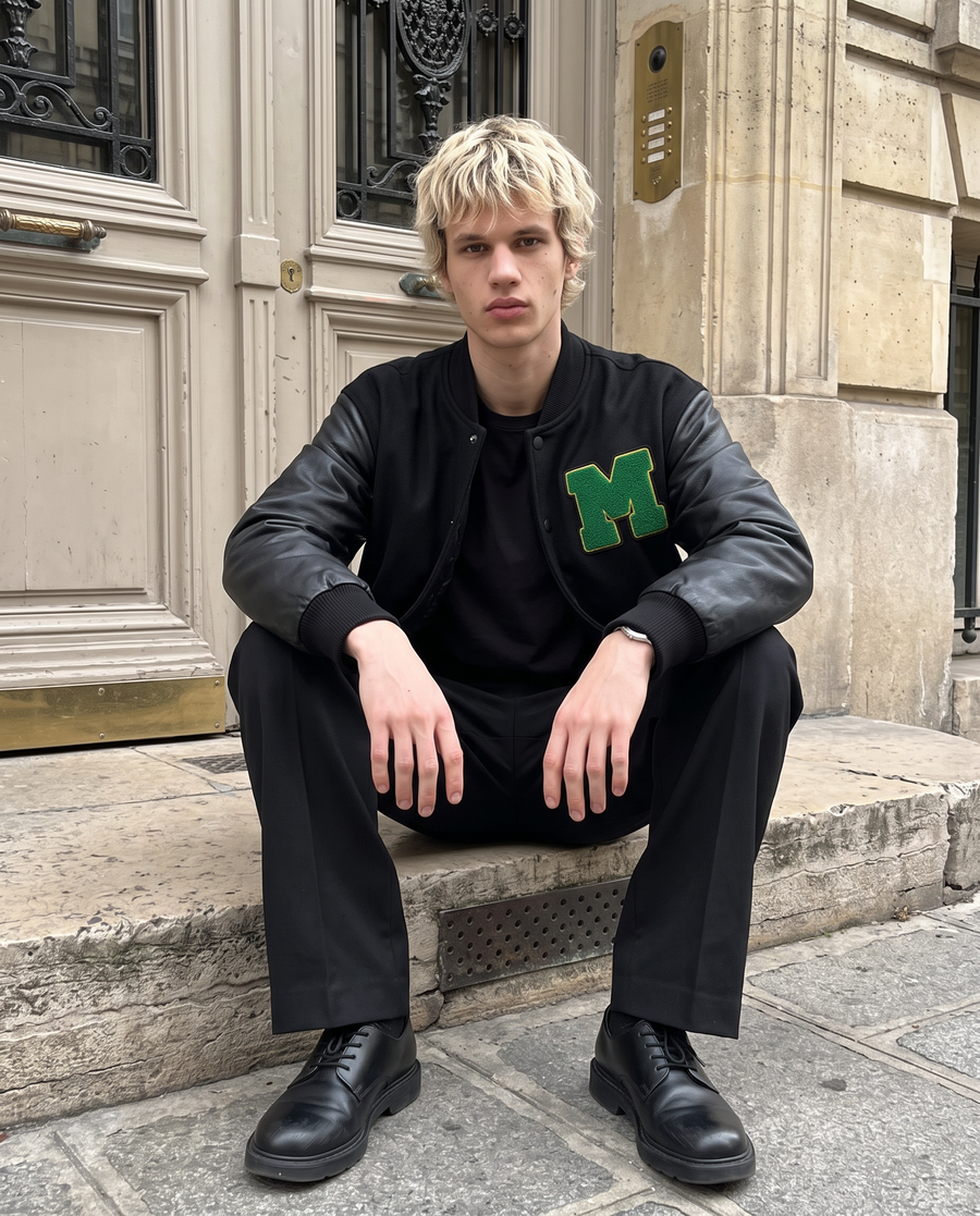 Veste Americaine Baseball Homme | Varsity Jacket Veste Teddy Universitaire Streetwear US