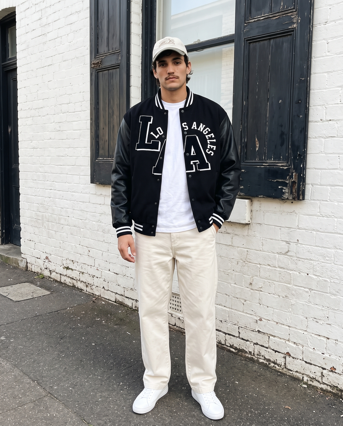 Letterman Jacket Varsity Noir Homme – look lifestyle 2