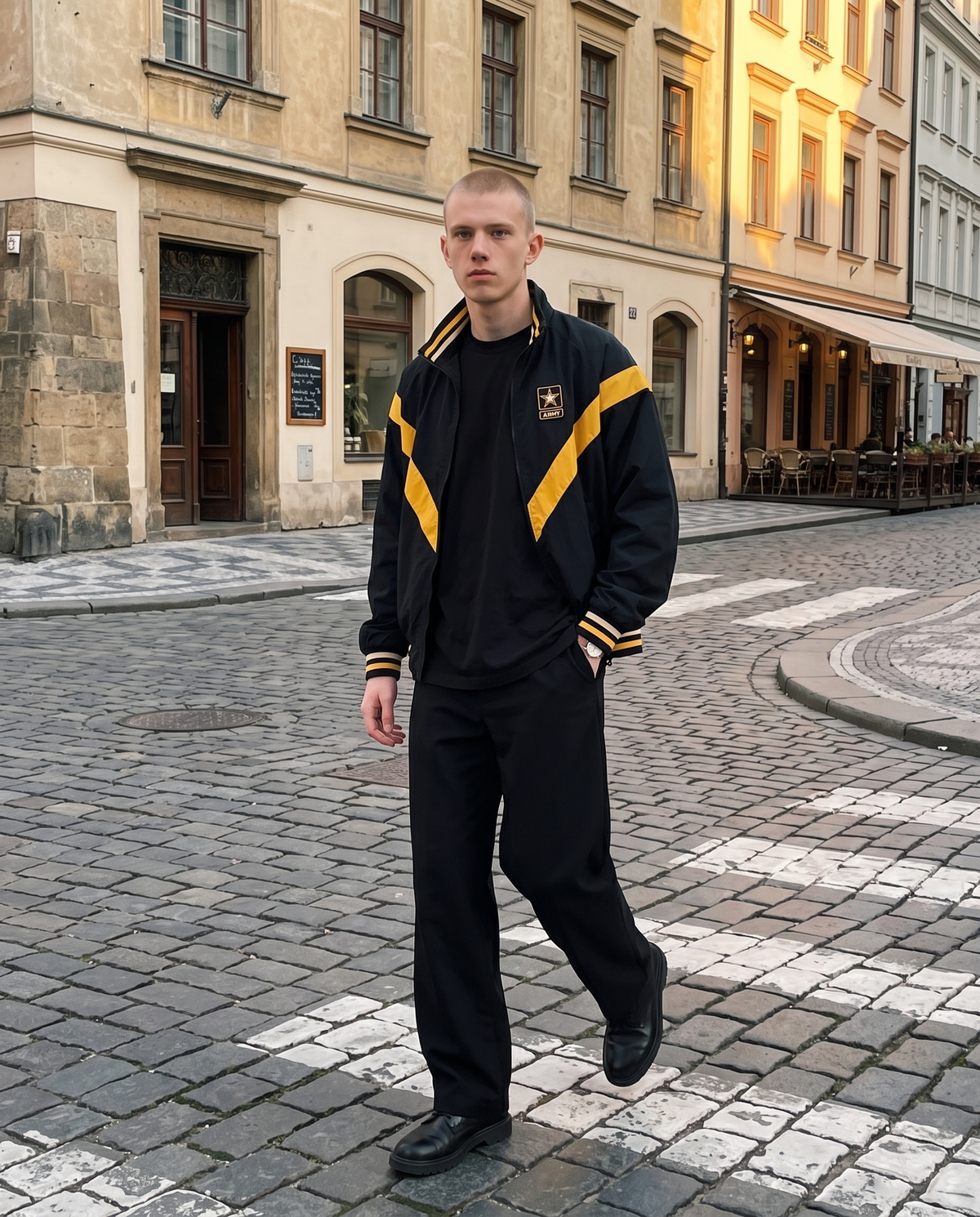 Veste Université Américaine Homme – look lifestyle 3