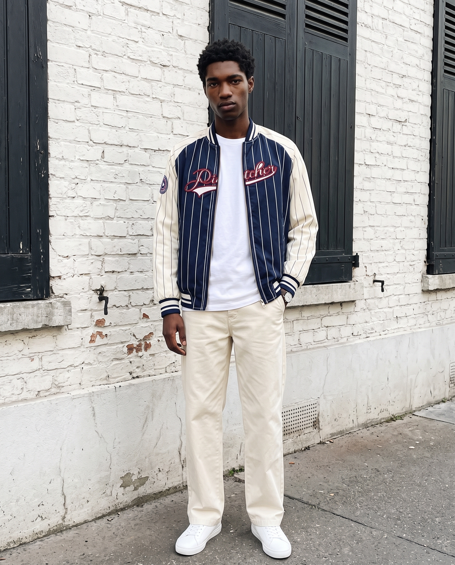 Veste Baseball Homme Classic | Blouson Teddy Varsity Jacket Universitaire Style US