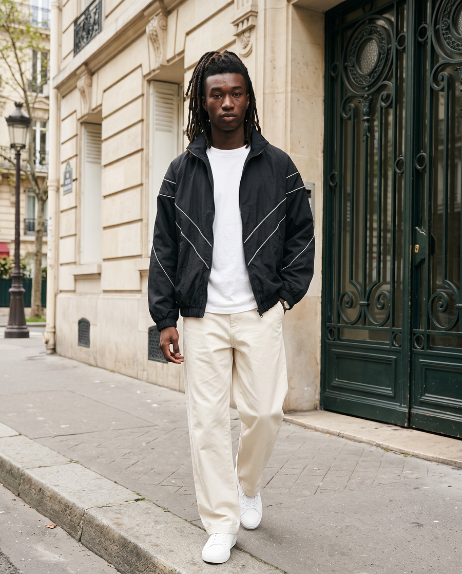 Veste Université Noir Homme | Varsity Jacket Veste Teddy Vintage Streetwear US