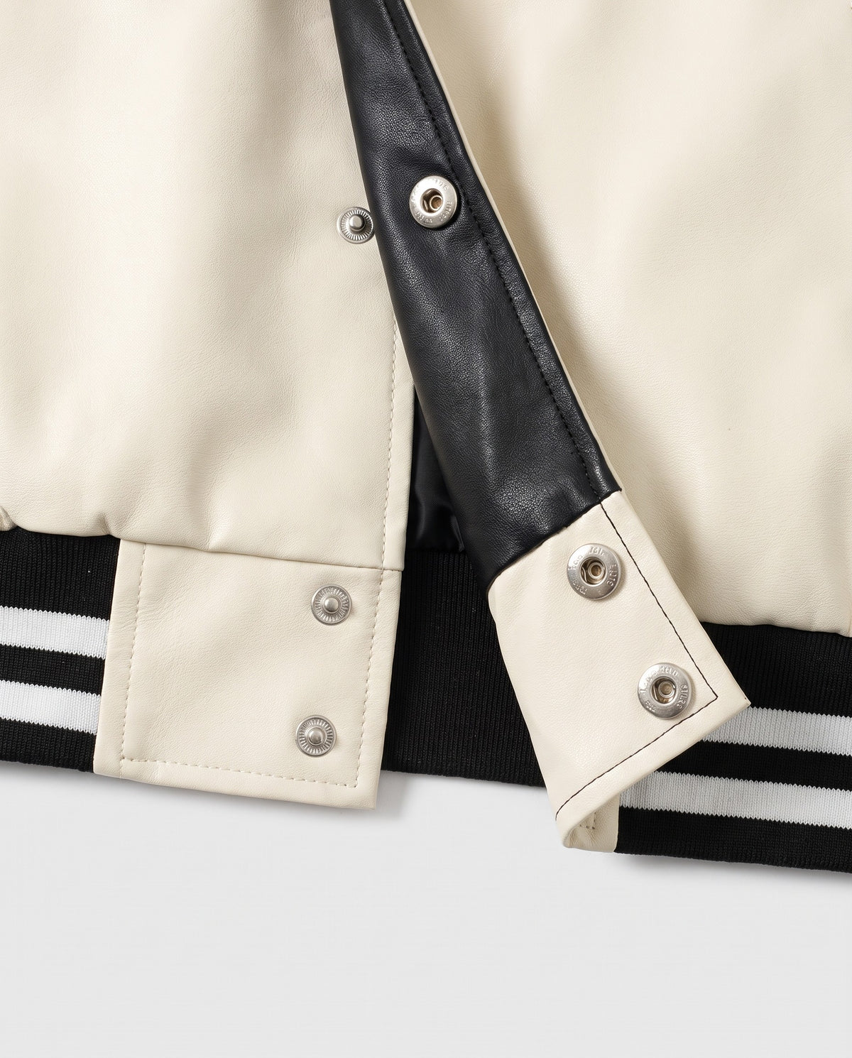 Vintage Racing Jacket détail des boutons pression