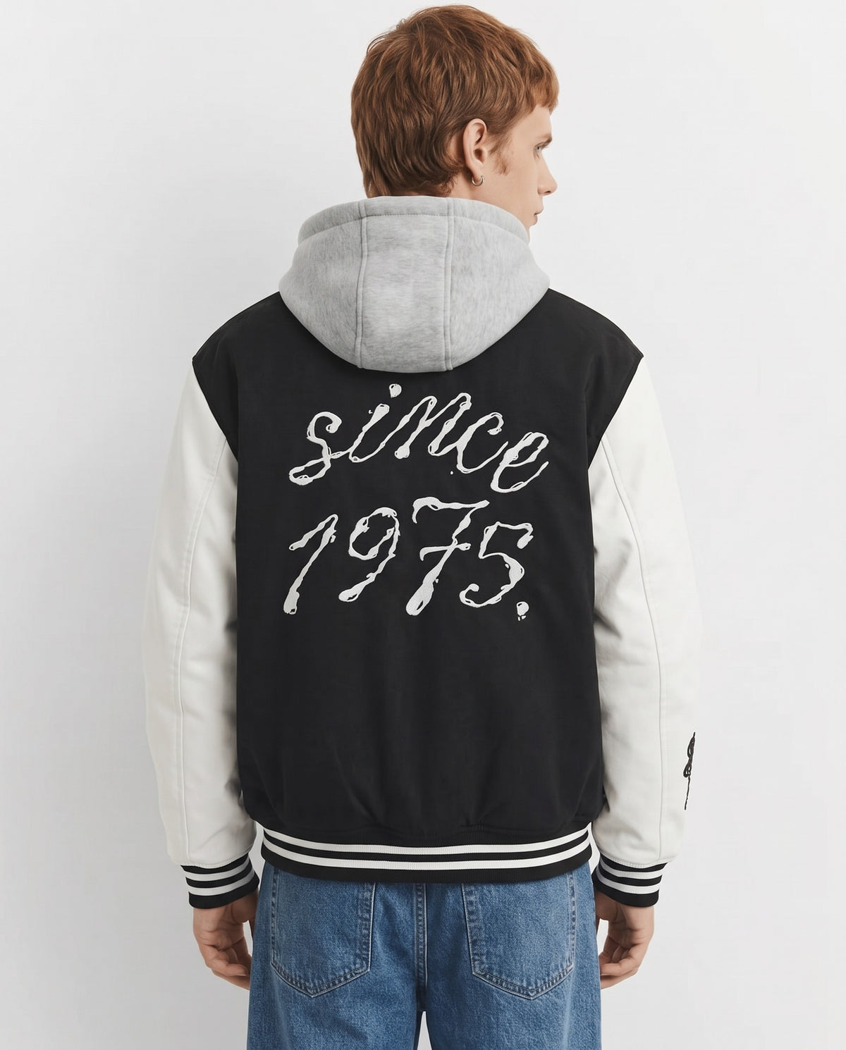 Veste football américain noire vue de dos