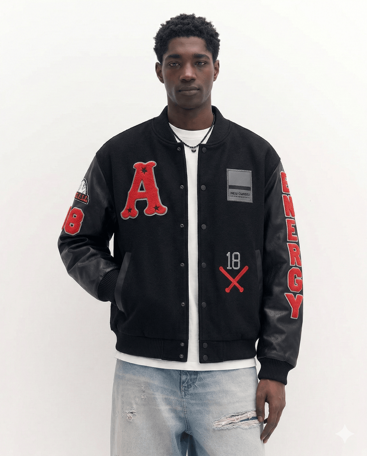 Veste teddy homme noire portée - C'est quoi une veste teddy ? - Ma Varsity Jacket