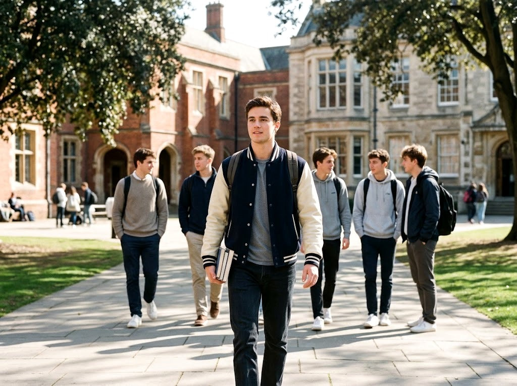 Comment s’habiller à la fac avec une veste universitaire ? – Ma Varsity Jacket