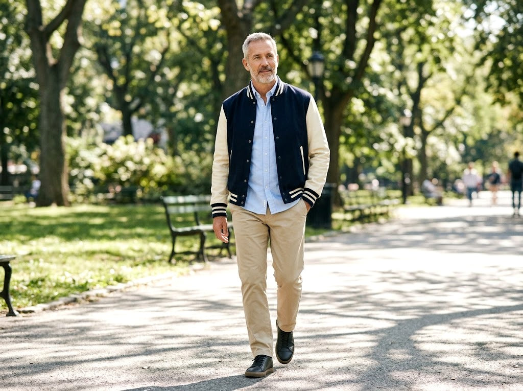 Peut-on porter une veste universitaire après 50 ans ? – Ma Varsity Jacket
