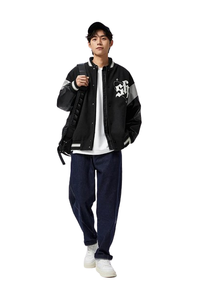 Veste Noir Baseball Homme