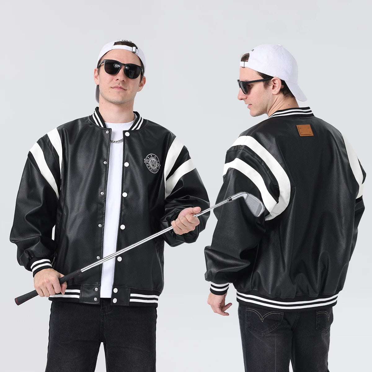 Veste Baseball En Cuir - 3