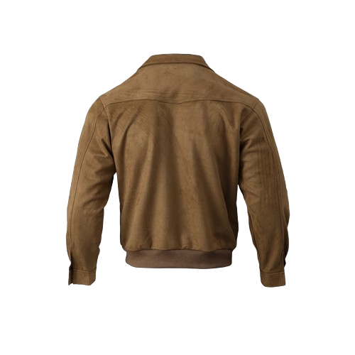 Blouson En Daim Marron Homme