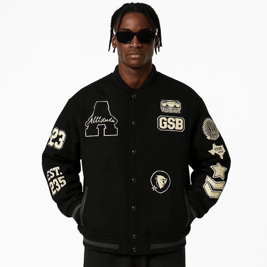 Veste Baseball Noir Homme