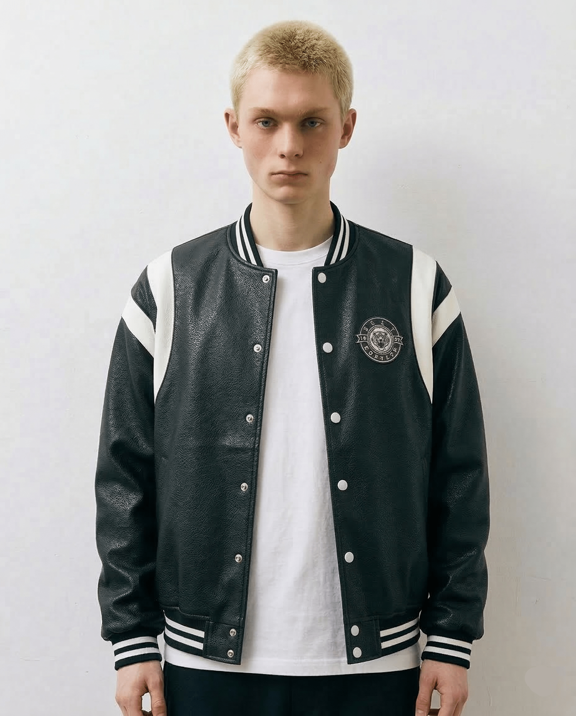 Veste Baseball En Cuir - 1