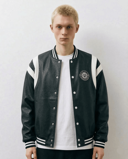 Veste Baseball En Cuir - 1
