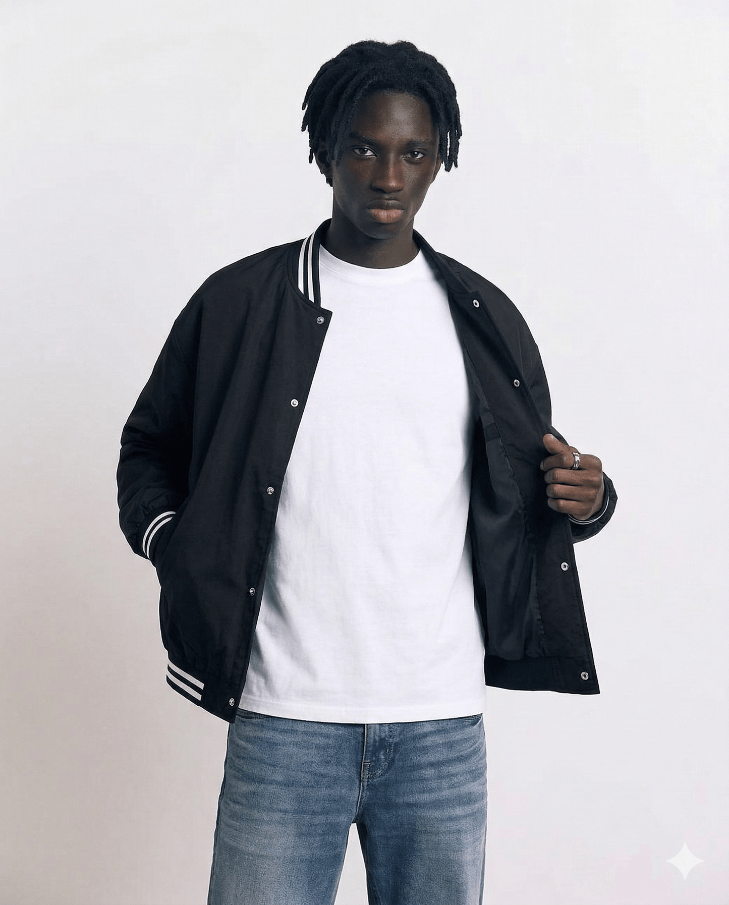 Blouson Baseball Noir Homme - 4