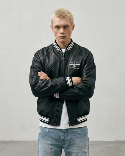 Varsity Jacket Cuir