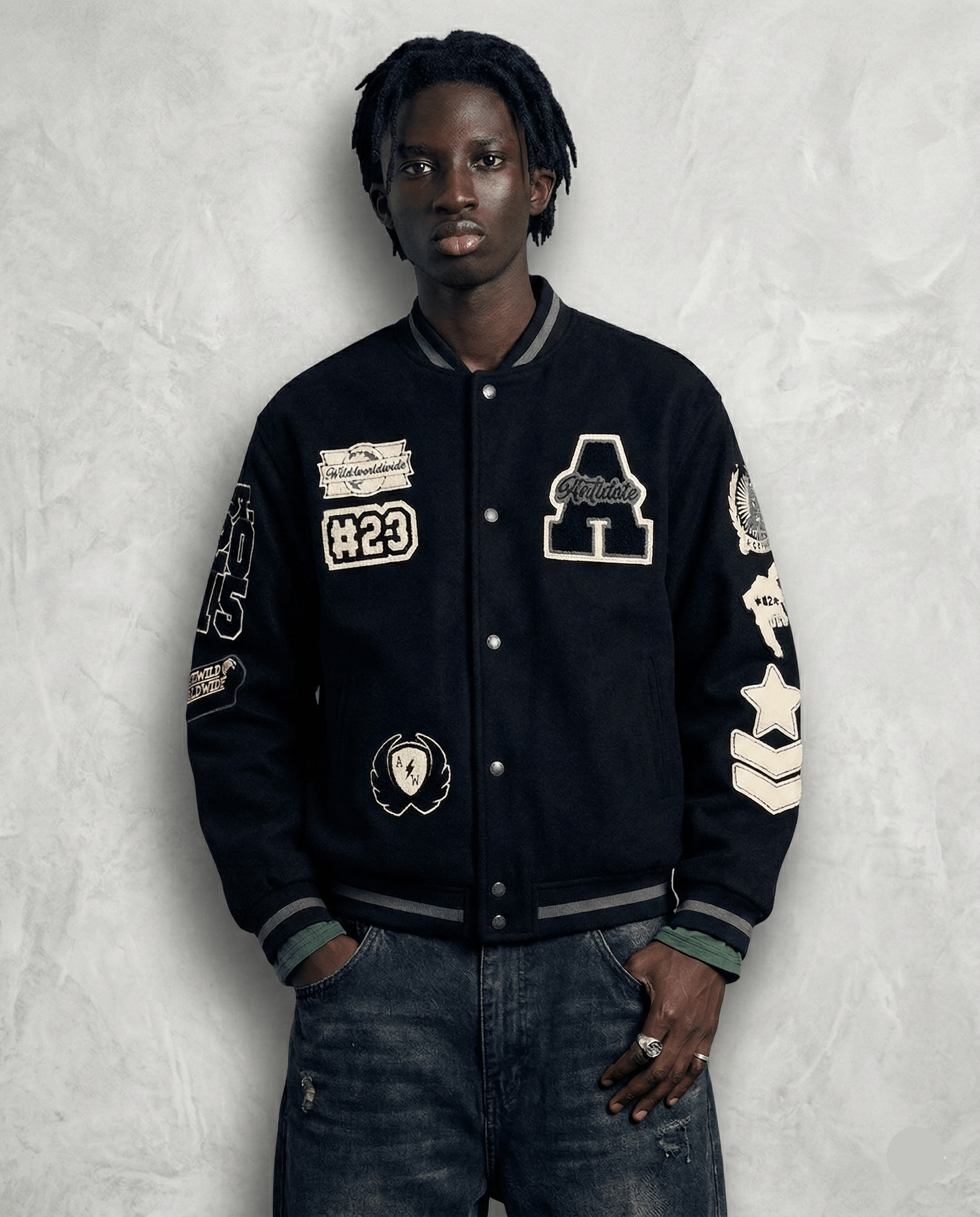 Veste Baseball Noir Homme