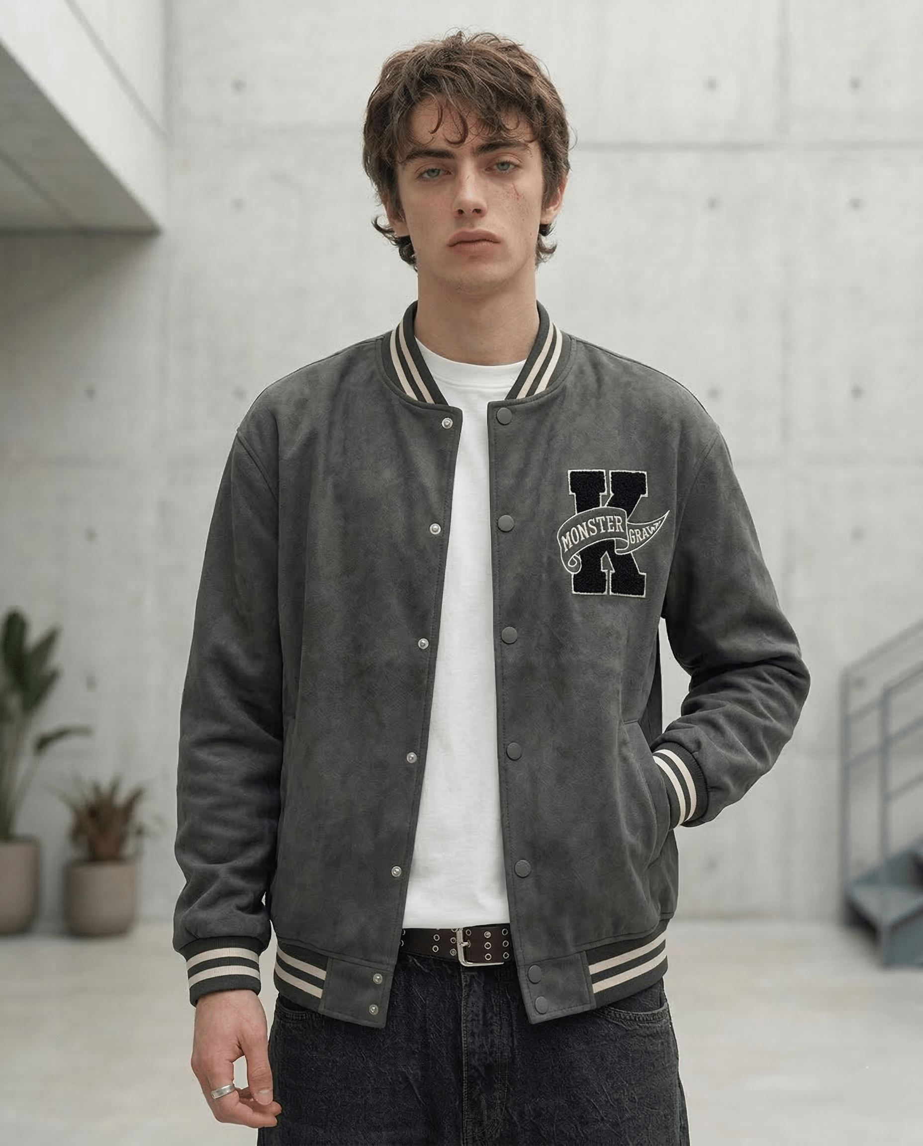 Veste Universitaire Grise - 1