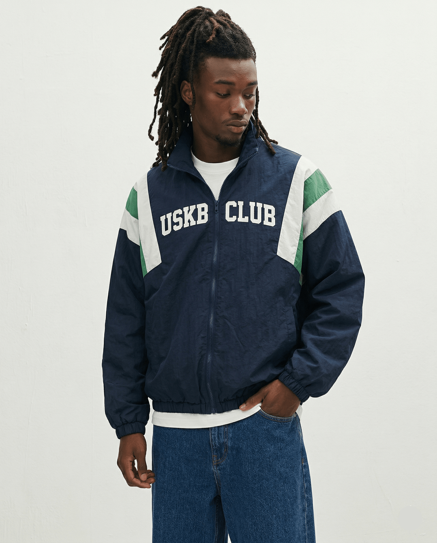 Veste Universitaire Bleu Marine - 1