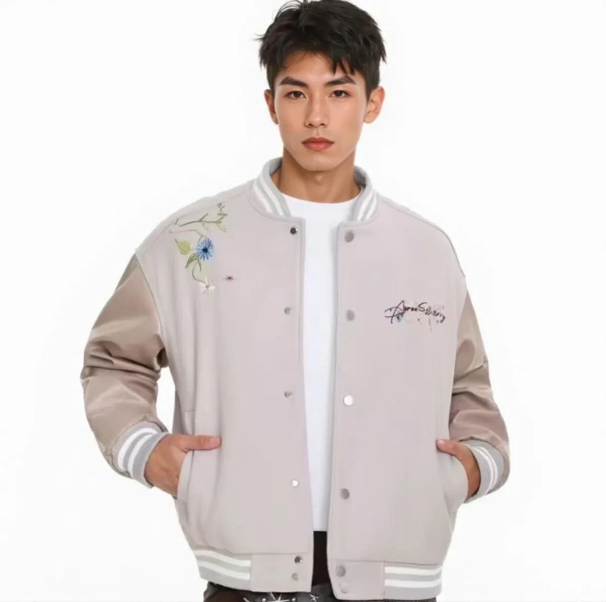 Veste Universitaire Campus Streetwear Homme | Varsity Jacket Veste Teddy Universitaire Streetwear US