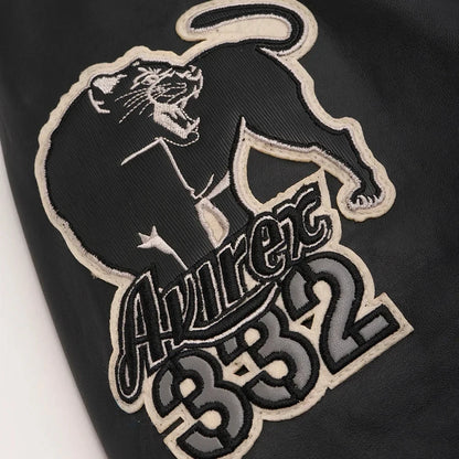 Varsity Jacket Cuir Noir
