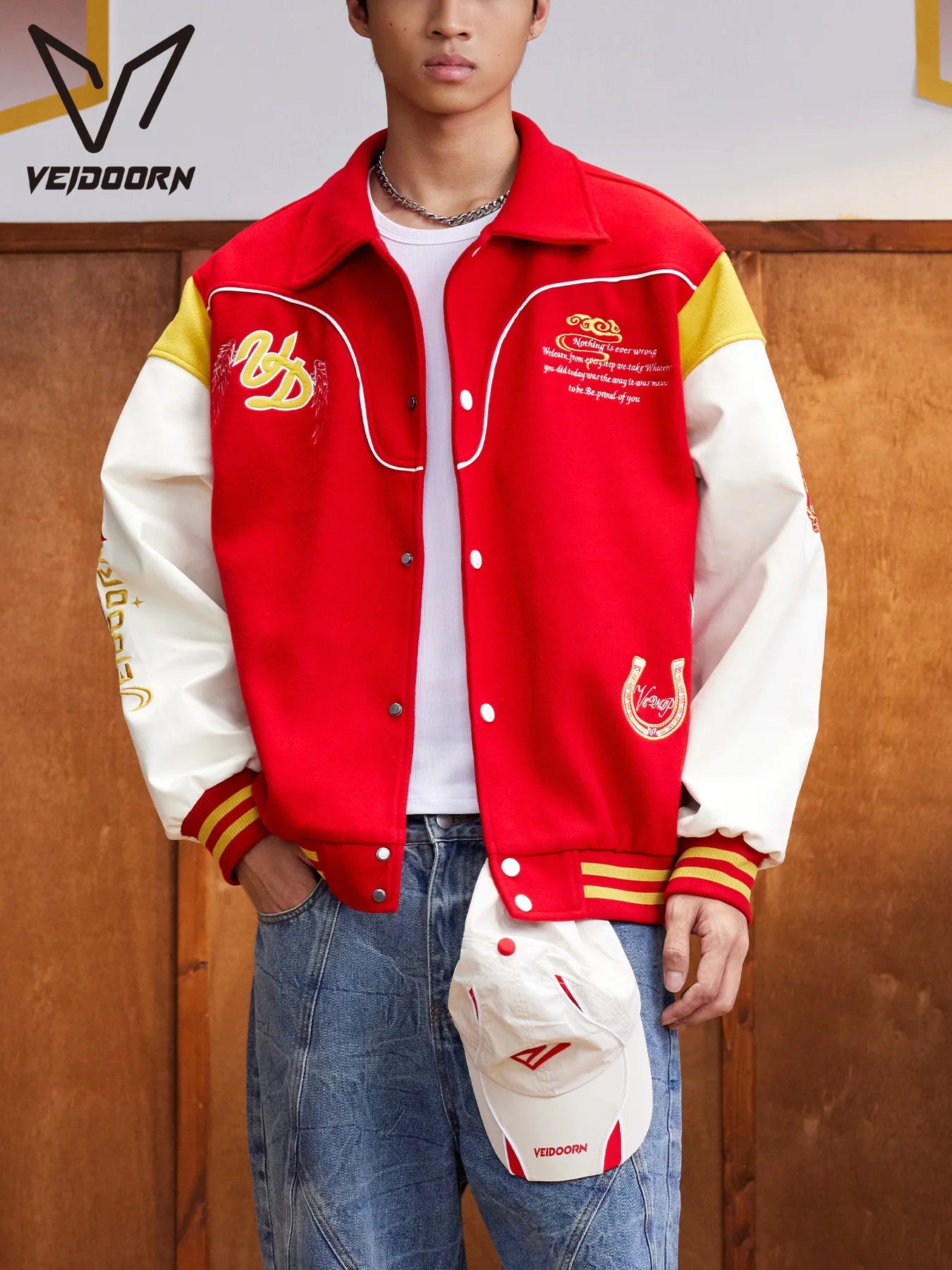 Veste Baseball Oversize Streetwear Homme | Blouson Teddy Varsity Jacket Universitaire Style US