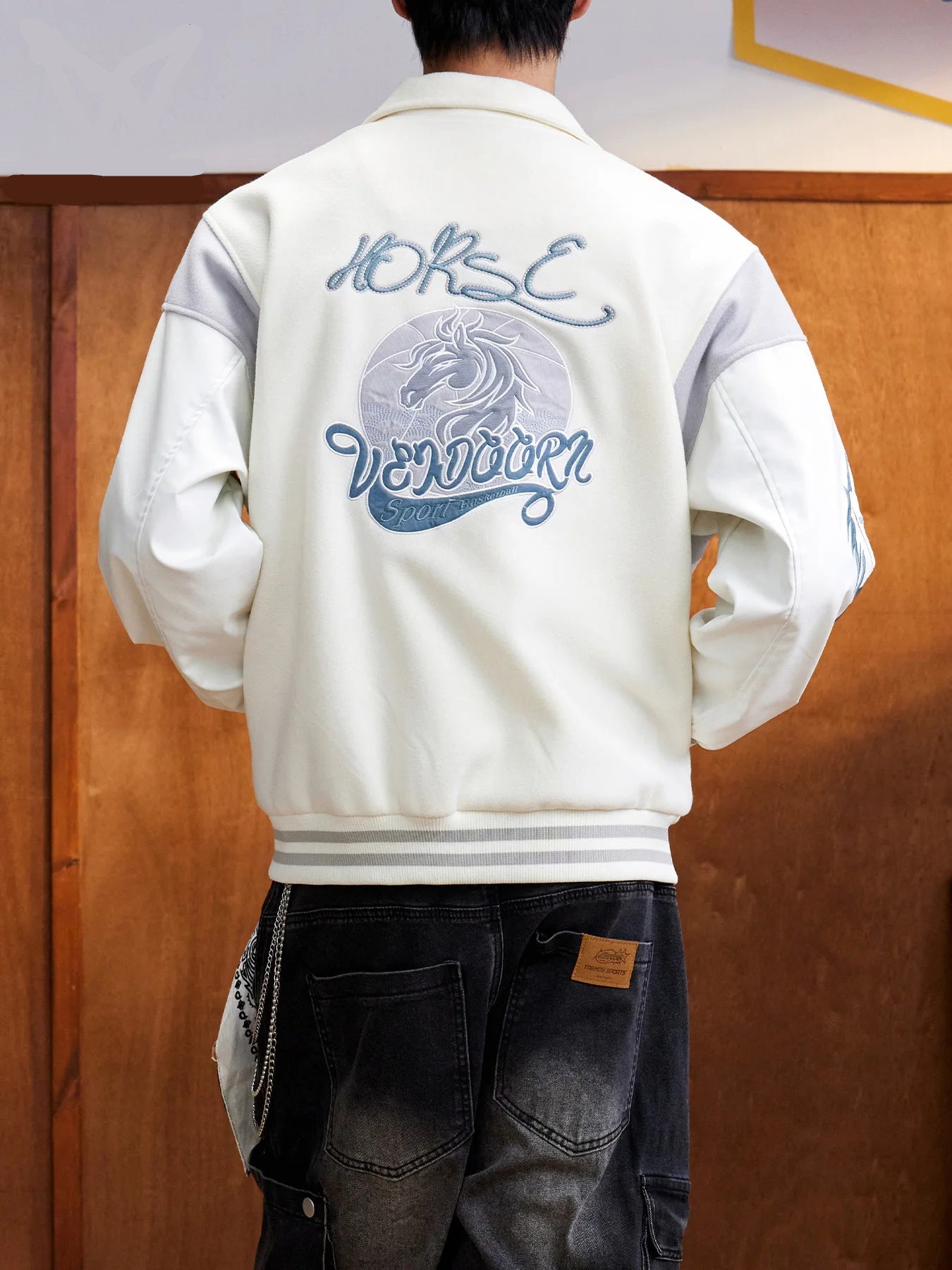 Veste Teddy Baseball Homme | Blouson Varsity Jacket Universitaire Vintage Streetwear US