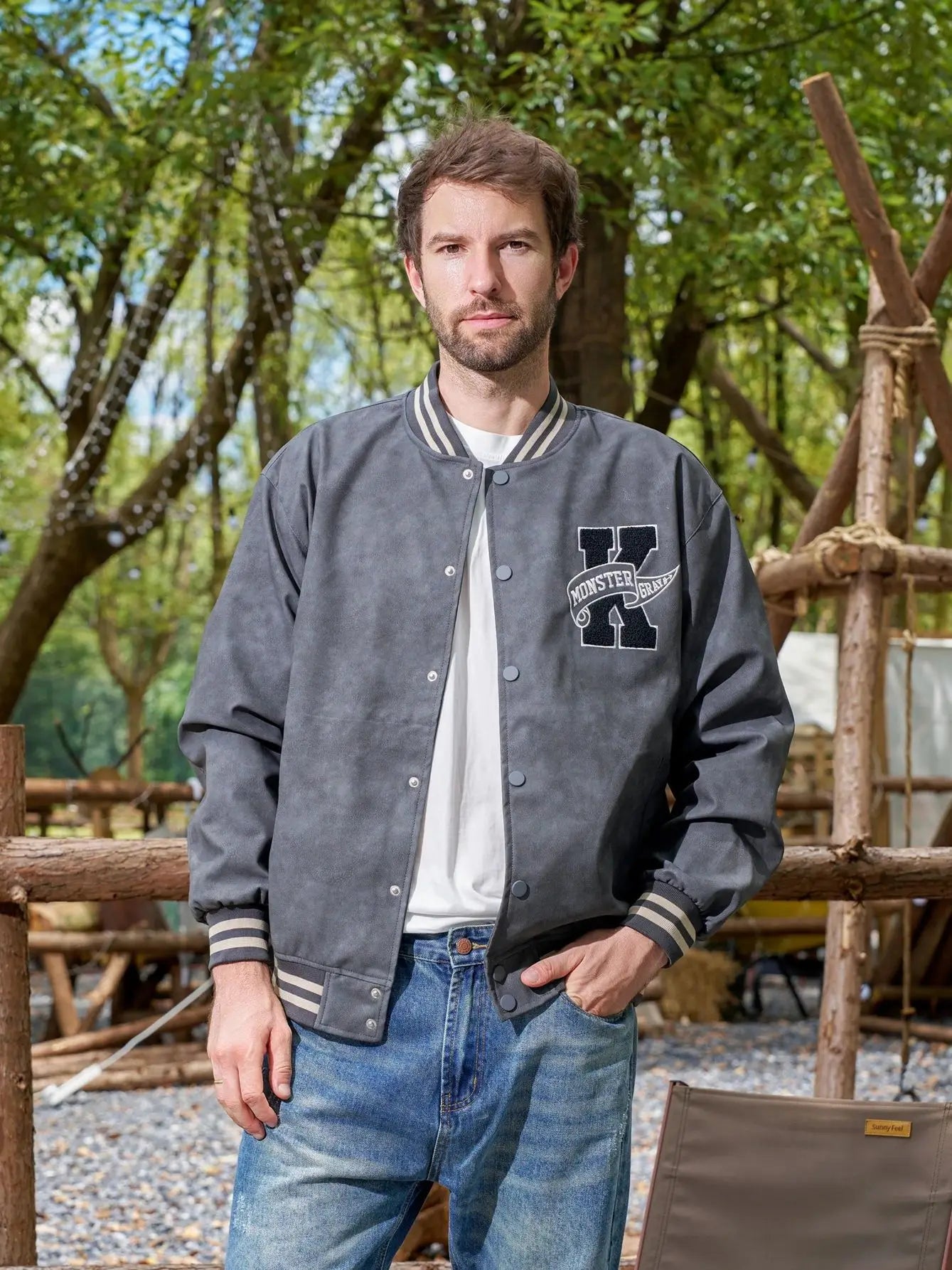 Veste Universitaire Grise - 7