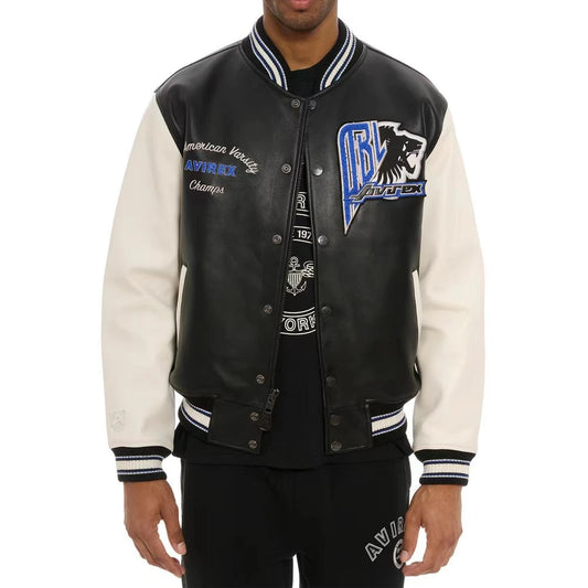 Leather Varsity Jacket