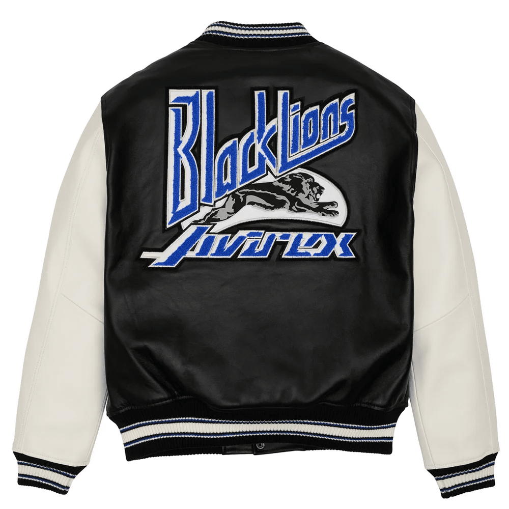 Leather Varsity Jacket - 4