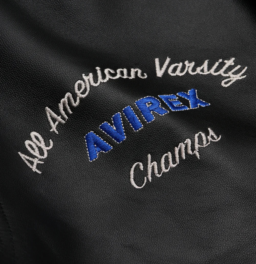 Leather Varsity Jacket - 9