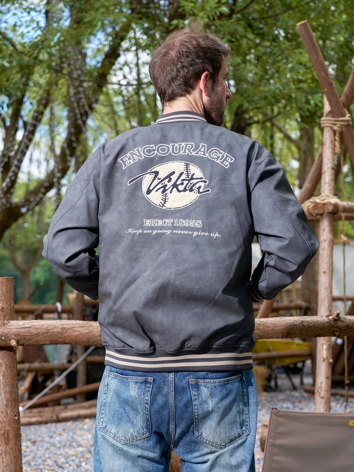 Veste Universitaire Grise - 6