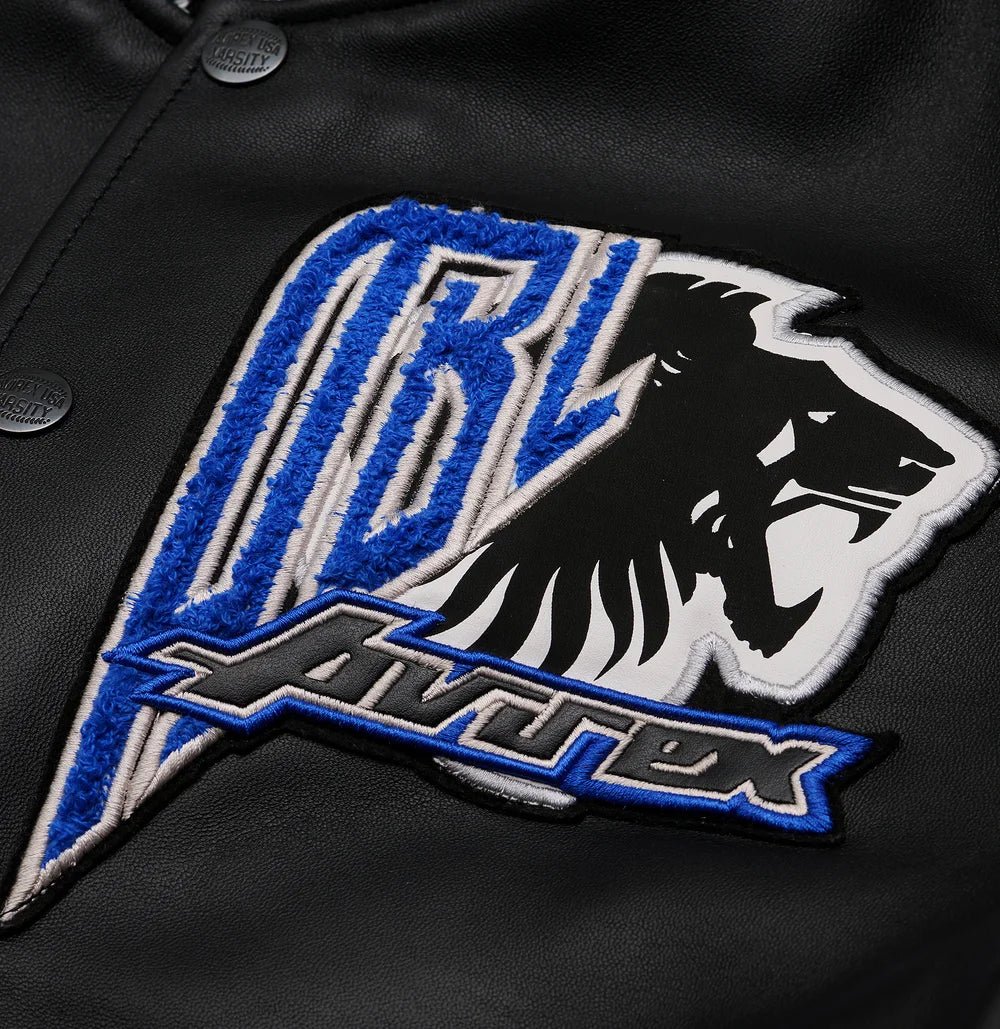Leather Varsity Jacket - 7