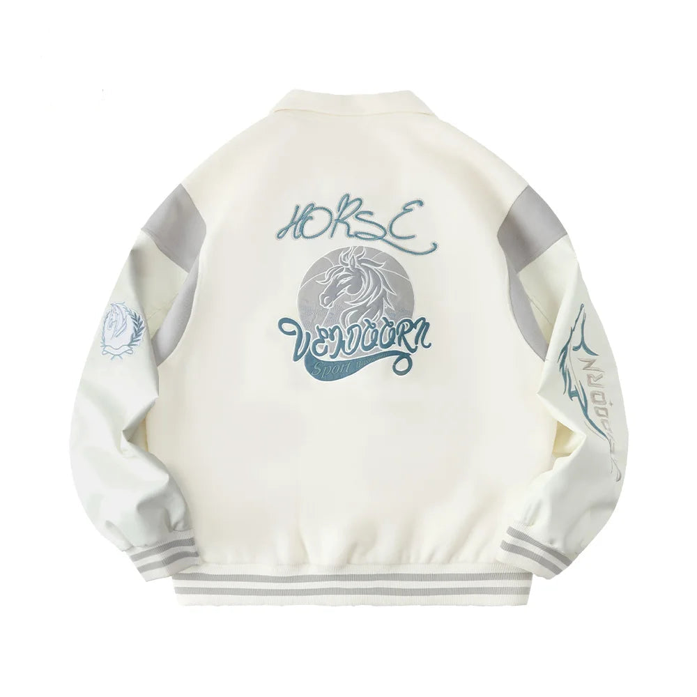 Veste Baseball Oversize Streetwear Homme | Blouson Teddy Varsity Jacket Universitaire Style US