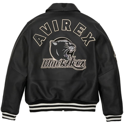 Varsity Jacket Cuir Noir