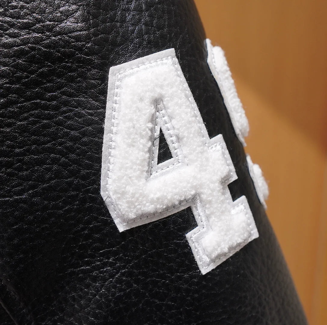 Veste Baseball Brodée Noire Premium Homme | Blouson Teddy Varsity Jacket Universitaire Style US