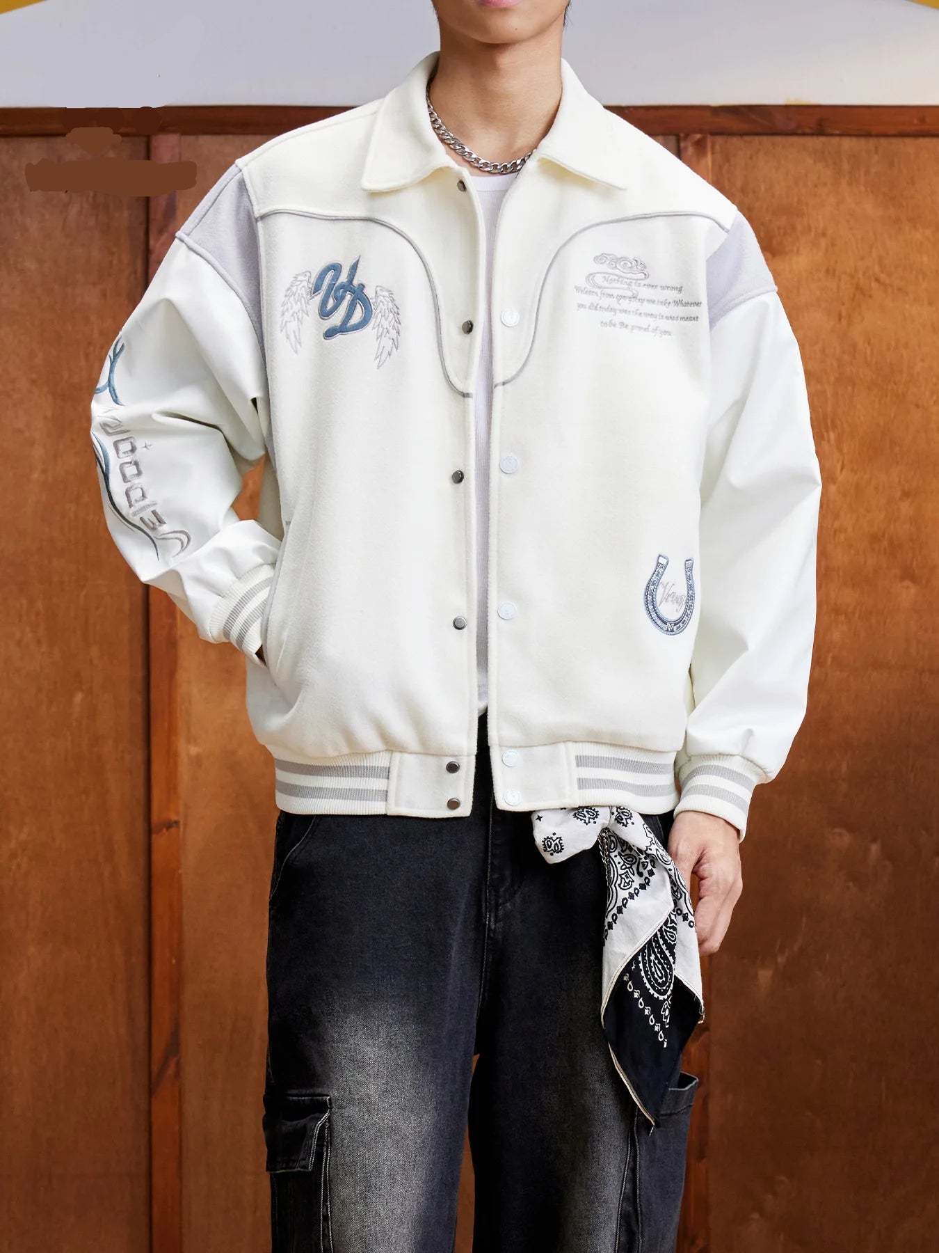 Veste Baseball Oversize Streetwear Homme | Blouson Teddy Varsity Jacket Universitaire Style US