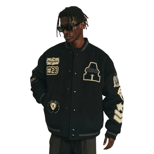 Veste Baseball Noir Homme - 2